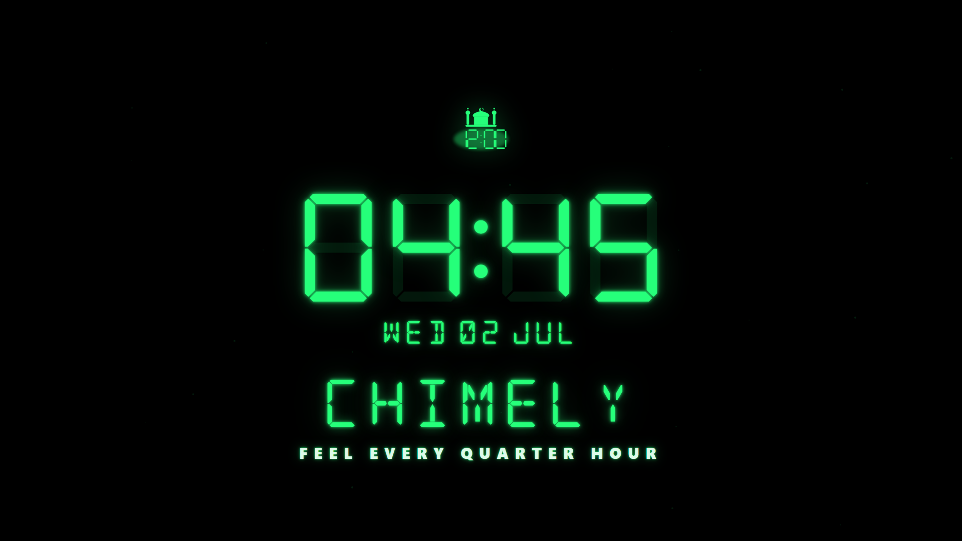 Chimely full-screen LED clock