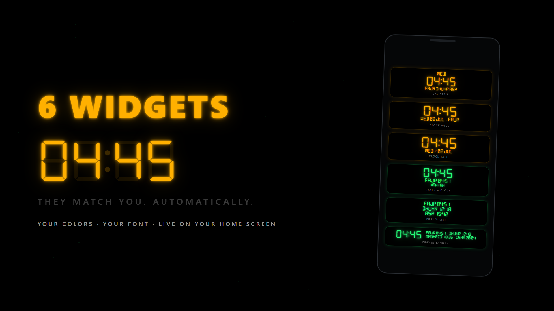 Chimely home-screen widgets